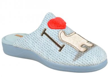 Παντόφλες γυναικείες | Υφασμάτινες | DeValverde | 511177 | Σιέλ - DeValverde - 